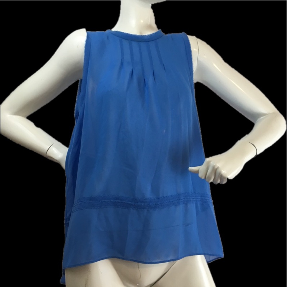 🍭NICOLE MILLER sheer asymmetrical Top